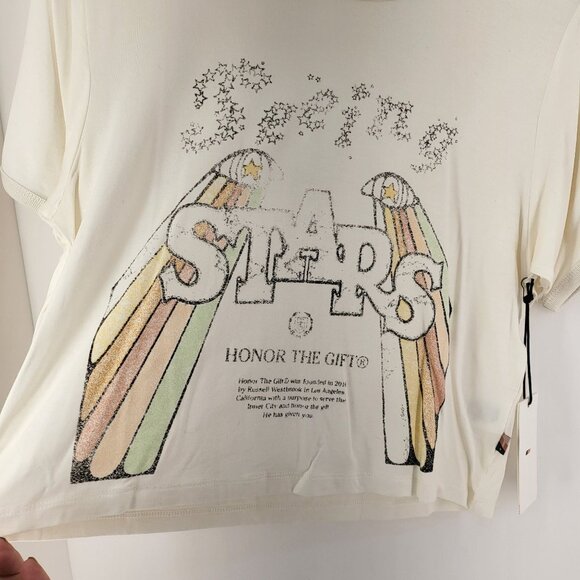 Honor The Gift Women's Cropped T-Shirt Short Sleeves XL Rayon Spandex 2-Pk NWT - Picture 11 of 15